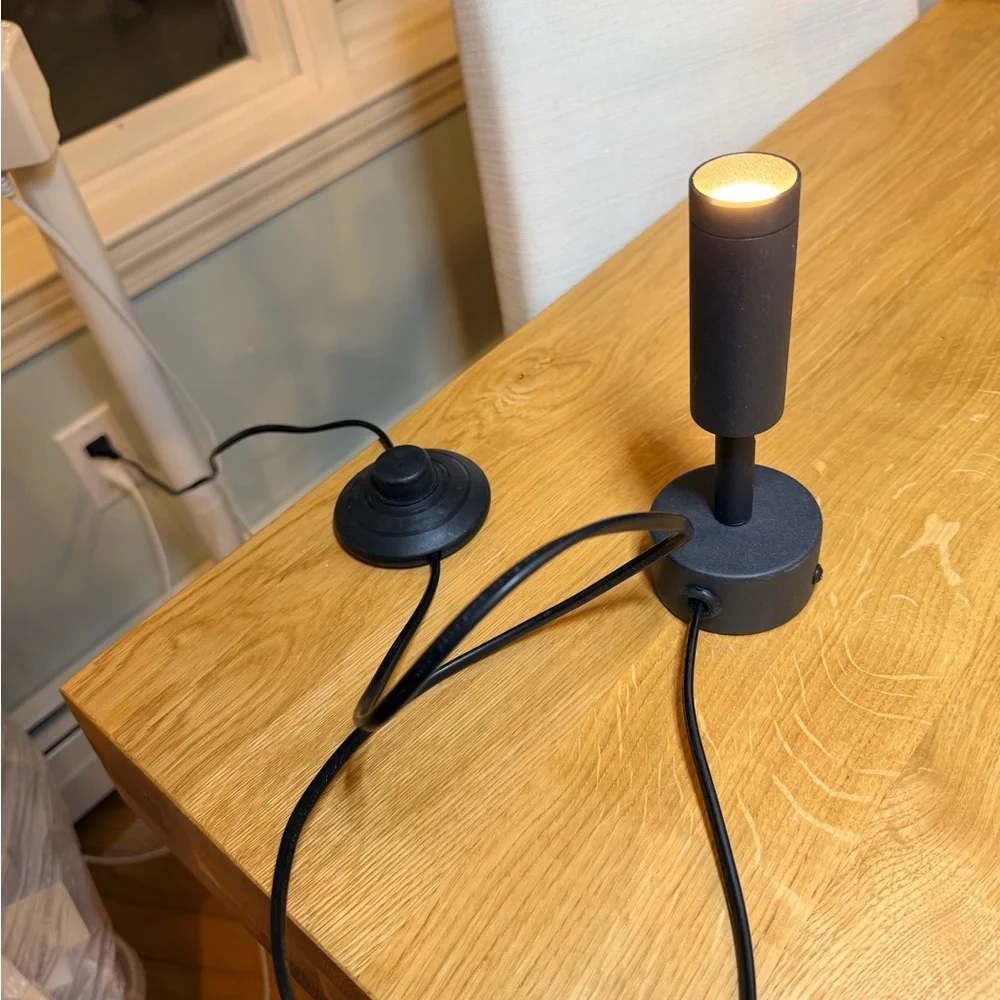 Black adjustable wall Mount plug in spot light with step on and off